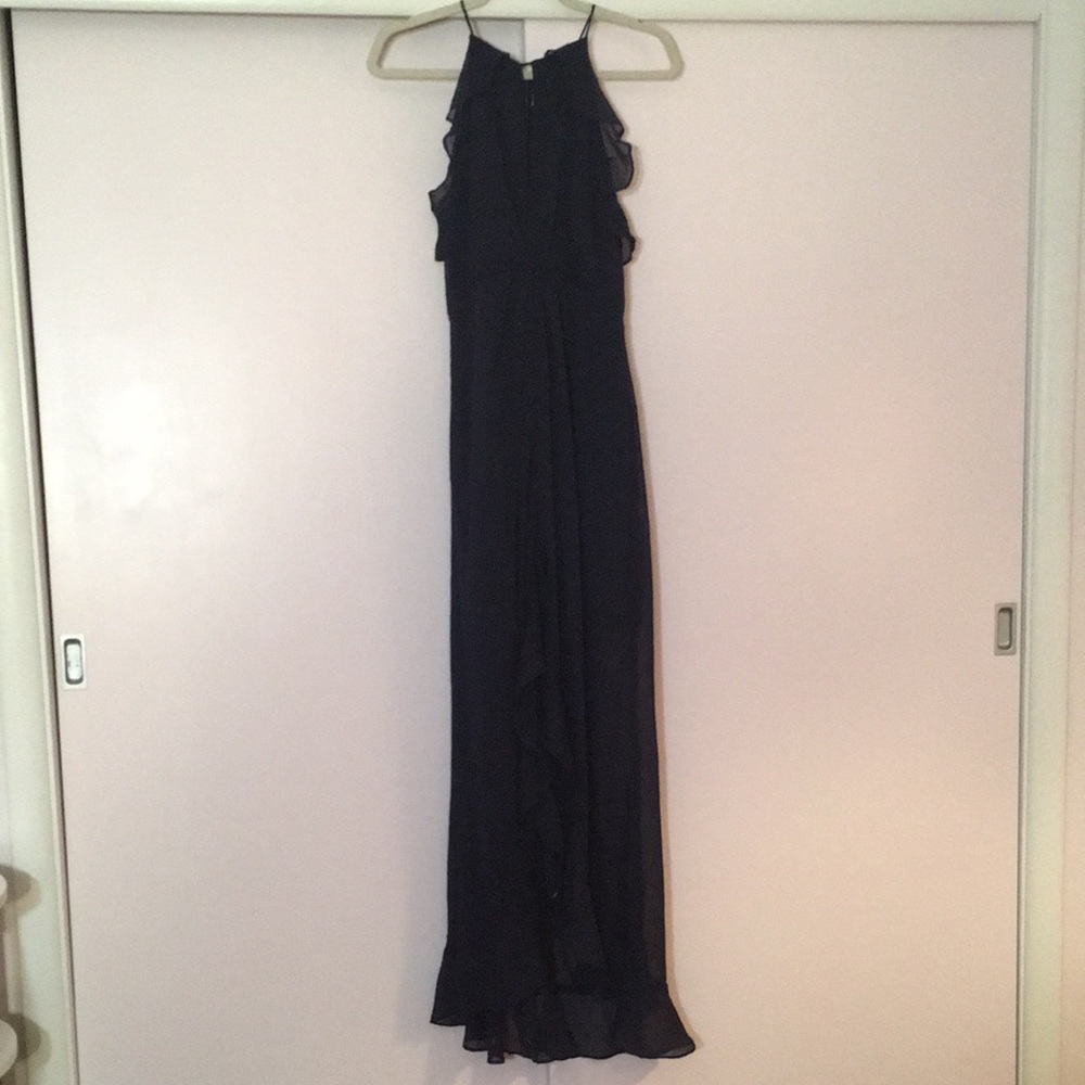 ASTR Arielle Maxi Dress In Navy Sparkle Size Medium